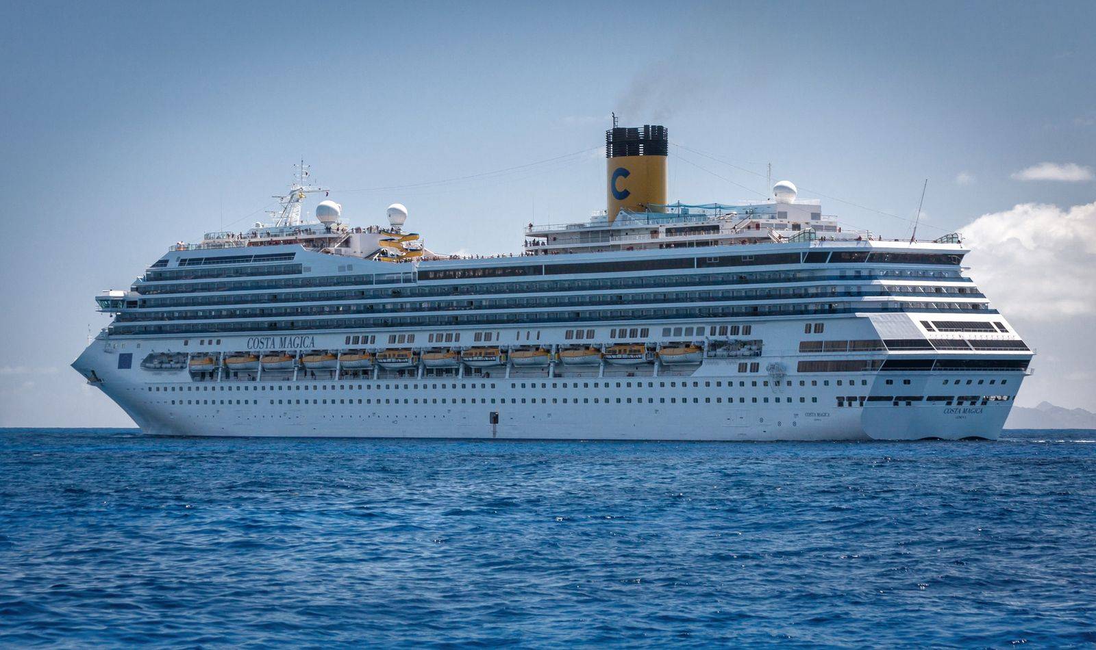Cruise ship at sea